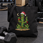Christmas Cactus Gym Eco Tote Bag | Funny Fitness Holiday Bag